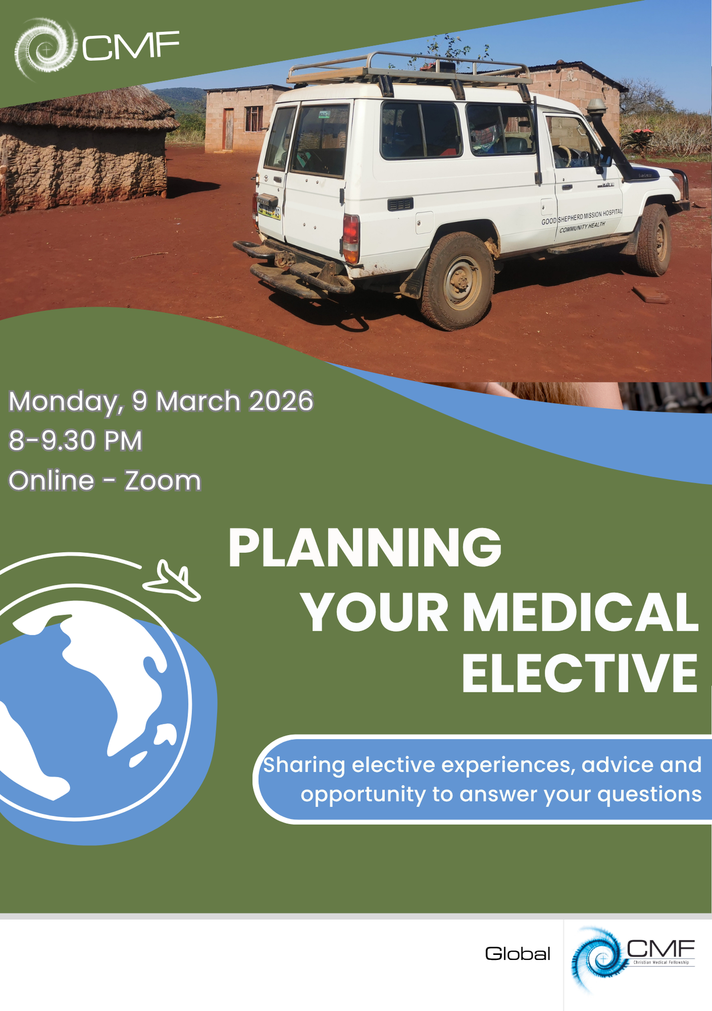 Electives Evening, Monday 9 March 2026 on Zoom