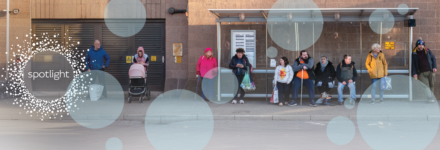 people at bus stop