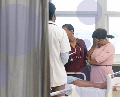 upset in hospital