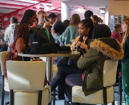 people gathered at conference